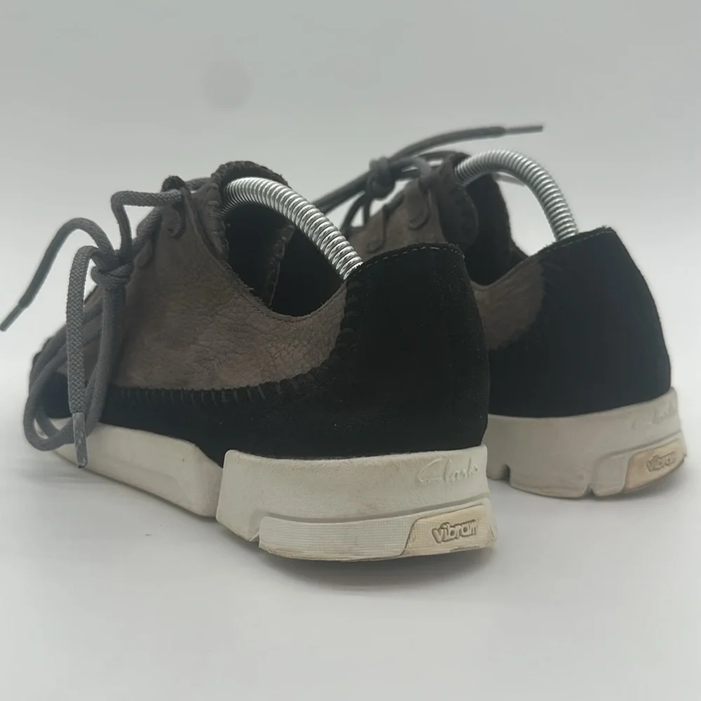 Clarks Men's Original's Trigenic Flex 2 Grey Black Nubuck Shoes Size US 9.5